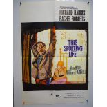 THIS SPORTING LIFE (1963) - British One Sheet Movie Poster - Renato Fratini artwork - 27" x 40" (