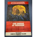 THE BRIDGE AT REMAGEN (1969) - British UK Large Format 60" x 40" poster - Originally displayed at