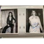 A large number of photographs presented in an album that feature personally signed autographs &
