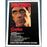 SCARFACE (1983) - US One Sheet Movie Poster - Al Pacino - Advance 'Coming Soon' - (27" x 41" - 68.