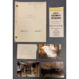 HAVANA (1989) - Martin Hitchcock's (Set Designer) SIGNED personal copy of the screenplay/script