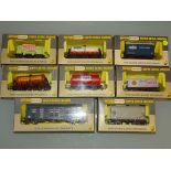 A group of wagons and vans by WRENN Railways to include Birds Eye and Shell examples - G/VG in G