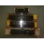 A group of German Outline Passenger Coaches / baggage vans by FLEISCHMANN and LILIPUT - G/VG in G