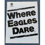 WHERE EAGLES DARE (1968) - CLINT EASTWOOD - RICHARD BURTON - British Exhibitors Campaign Book -