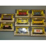A group of WRENN boxed wagons to include Oxo and Fyffes examples as lotted - VG/E in G/VG boxes (8)