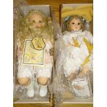 A pair of TINKERBELL CREATIONS / JAYNE SEDDON Artist Dolls 'Baby Crystal' and 'Alexis' - 24" as