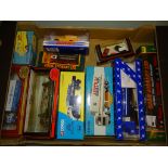 A group of diecast vans, cars and lorries by Corgi, Dinky and others as lotted - VG/E in G/VG