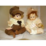 A pair of Artist Dolls by BERYL NOYCE / WESTBOURNE DOLLS STUDIO to include 'Joey' and 'Angel Love' -