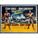 RUN SILENT, RUN DEEP (1958) - British UK Quad - Submarine artwork - 30" x 40" (76 x 101.5 cm) -