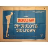 MONSIEUR HULOTS HOLIDAY (JACQUES TATI) (1953) (later re-release) - artwork by Tom Chantrell - UK