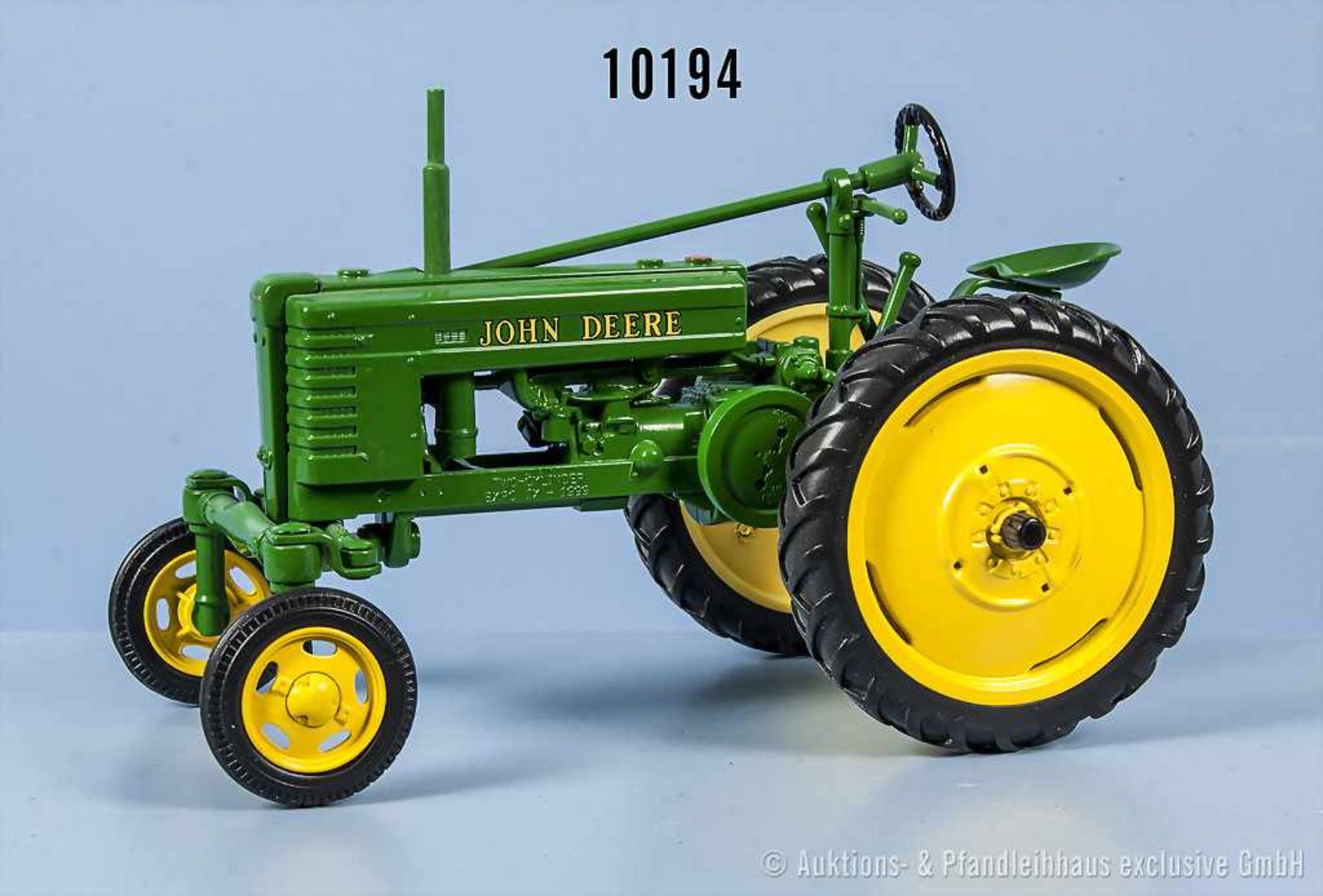 Modelltraktor John Deere Model HWH Tractor, detaillierte schwere Metallausf., gummibereift, L 20 cm,
