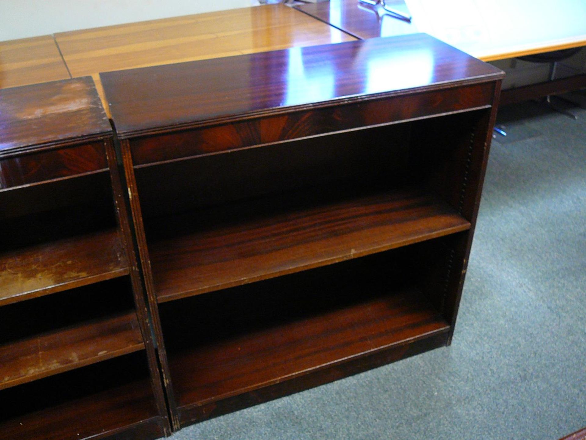 Reproduction mahogany veneered bookcase