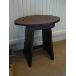 Small oak oval stool