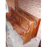 Victorian pine church pew (6'5)