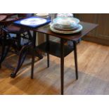 Folding mahogany card table