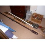 Selection of Victorian and other curtain poles