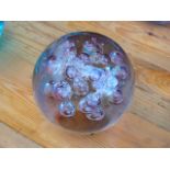 Large amethyst glass bubble weight