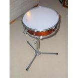 Premier snare drum on stand