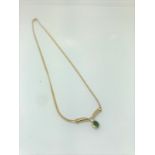 9ct gold emerald set necklace