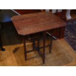Folding Victorian oak table