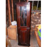 Georgian astragal glazed mahogany corner cupboard