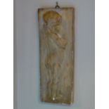 Relief cherub plaster plaque