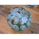 Large clear glass bubble weight