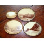 Set of 4 oval framed photographs