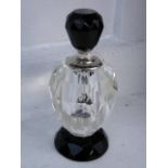 Small Art Deco styled faceted perfume bottle