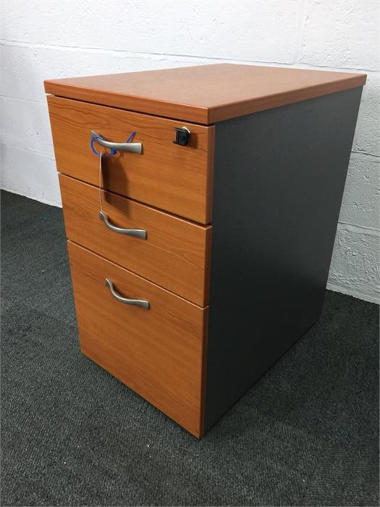 3 Draw Pedestal - Cherry - W425MM/ D600MM