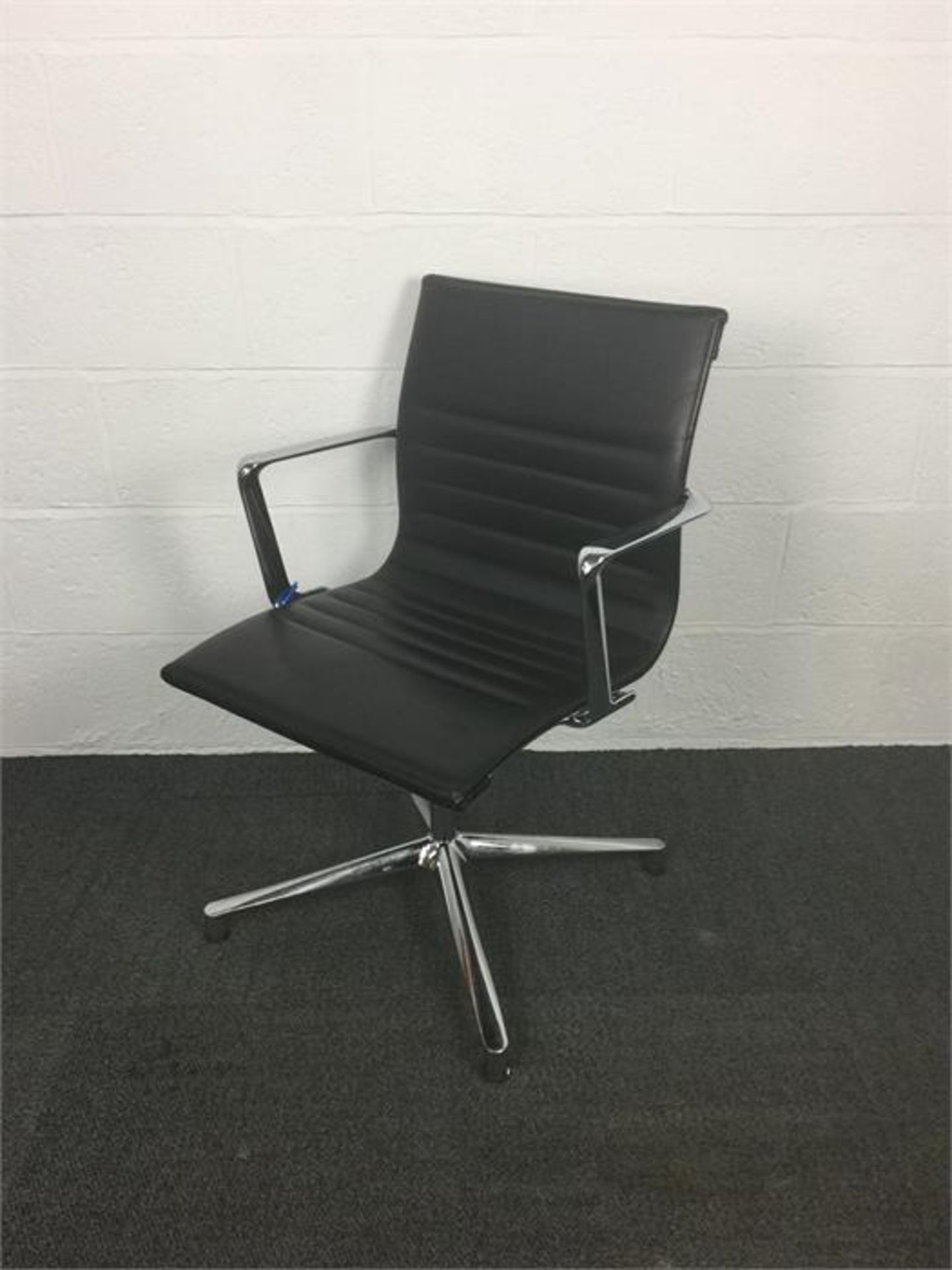 Leather Meeting Room Chair - Black