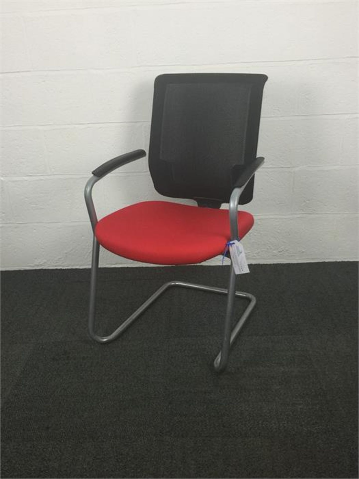 Red Chair with Mesh Back - Black/Blue