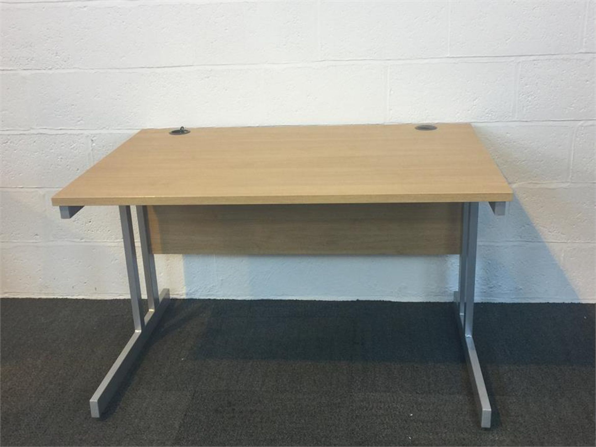 1200MM Straight Desk - Oak - W1200MM, D800MM