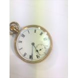 1942 9ct gold gents openface pocketwatch