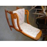 old upholstered rocking chair