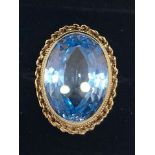 9ct gold blue topaz dress ring