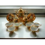 Bavarian lustre coffee set