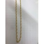 9ct gold oval belcher chain.