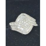 9ct white gold diamond ring