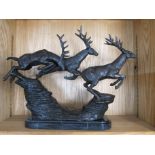 Bronze stag centrepiece