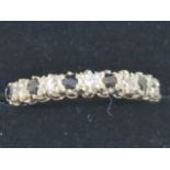 9ct gold sapphire and CZ ring