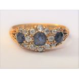 18ct gold sapphire and diamond ring