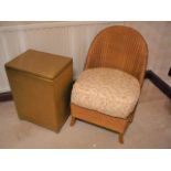 Lloyd Loom chair and linen box