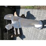 White marble garden figurine