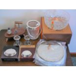 Webb Corbett crystal bowl and other vintage pieces