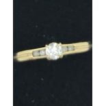 9ct gold diamond ring