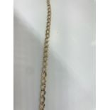 9ct gold curb link chain.