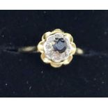 18ct gold sapphire and diamond ring