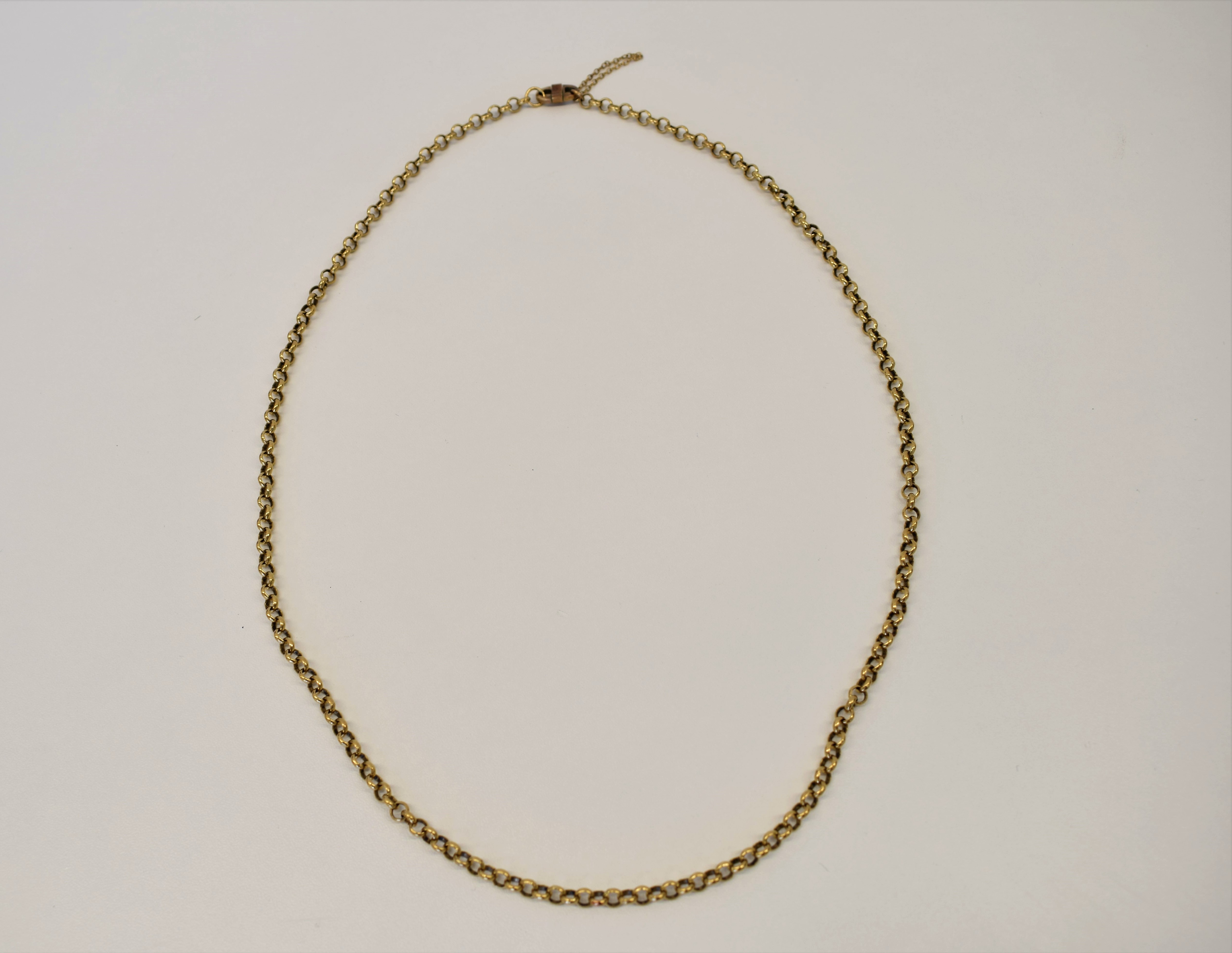 9ct non-hallmarked belcher linked necklet