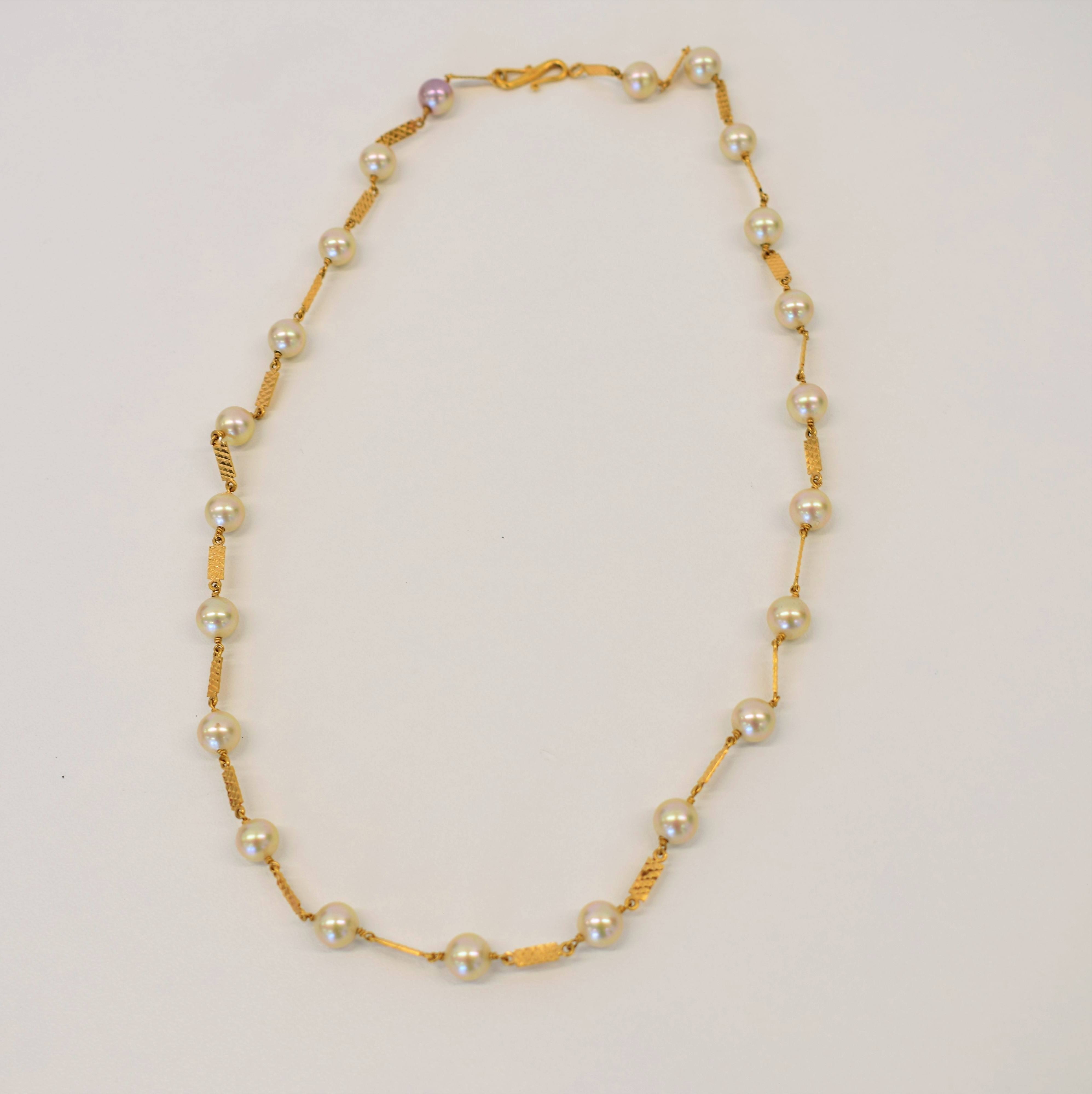 Mixed 22ct gold necklets